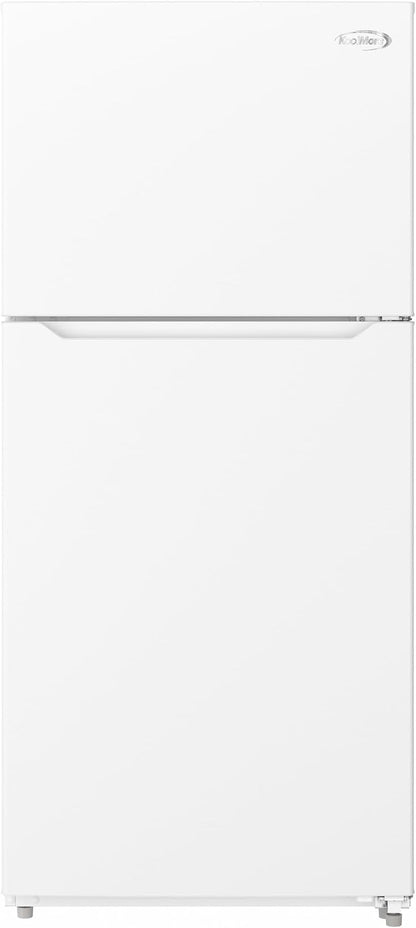 KoolMore 30 Inch 20 Cu Ft Top Freezer Refrigerator, White, Freestanding Full Size Fridge Freezer for Home Kitchen or Garage