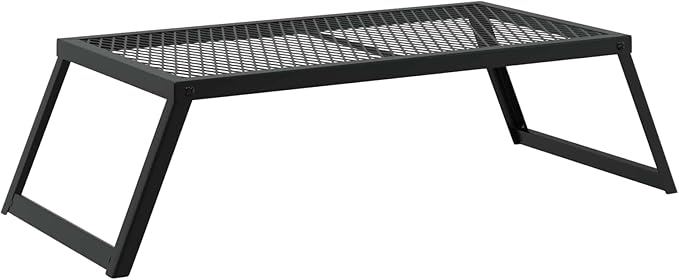 Portable Charcoal Grill for Camping, Foldable Steel BBQ Grill for Outdoor Backyard Patio Cooking, Black, 27.56 x 13.58 x 7.28 inches