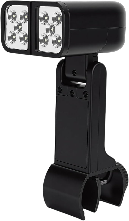 Fafeicy LED BBQ Light 360 Degree Rotatable Grill Handle Attachable Spotlight with 10 F5 Chips and Touch Switch for Outdoor Barbecue Camping Lighting