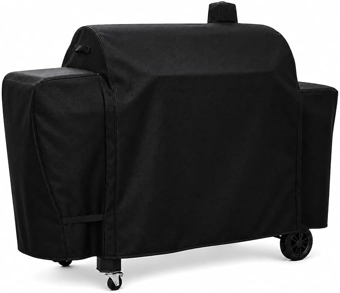 Hisencn Grill Cover for Pit Boss Pro Series Triple-Function Combo Grill PB1100PSC2, PB1100PSC1, Heavy-Duty Pellet Grill Smoker Cover for Pit Boss Sportman 1230 Pellet/Gas Combo Grill, Black, PB 67364