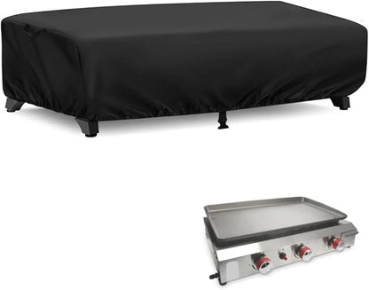27 Inch Mini Gas Grill Cover for GasOne 26 in Flat Top Gas 3 Burner Grill | 27x18.5x8,Waterproof Dustproof Heavy Duty Oxford Fabric