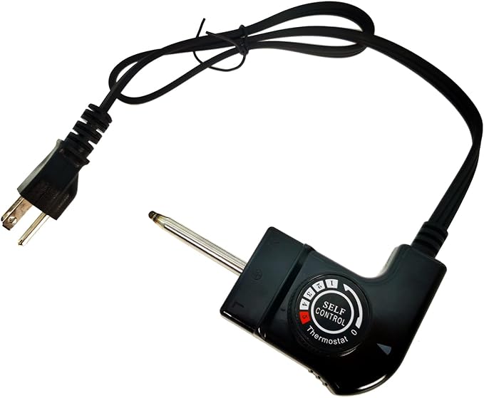 Thermostat Probe Cord for Masterbuilt Electric Smoker 15A 125V | Fits Masterbuilt electric smokers, grills, fryers & skillets. 15A/125V adjustable thermostat probe controls heat safely.