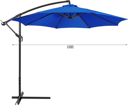 10 FT 6/8 Rib Umbrella Canopy Replacement Outdoor Market Patio Table Umbrella Strong and Thicck Canopy Cover for Backyard Garden Courtyard Swimming Pool Lawn (Canopy ONLY)