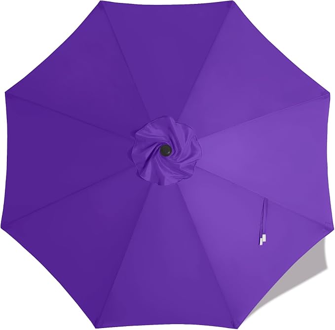 MASTERCANOPY Patio Umbrella 9ft Replacement Canopy for 8 Ribs-Purple Canopy Only