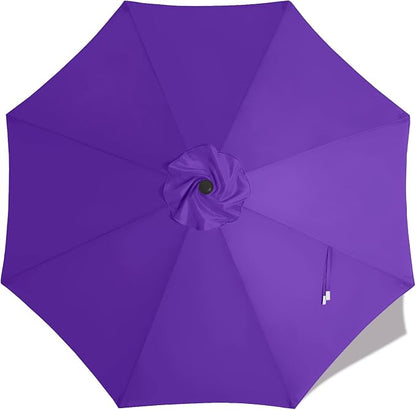 MASTERCANOPY Patio Umbrella 9ft Replacement Canopy for 8 Ribs-Purple Canopy Only