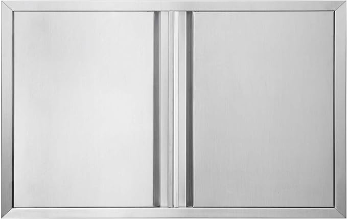 BI-DTOOL Outdoor Kitchen Double Doors 35" W X 24" H BBQ Access Door Thickened 304 Brushed Stainless Steel Doors for Indoor/Outdoor Kitchen Outdoor Cabinet Barbeque Grill or BBQ Island