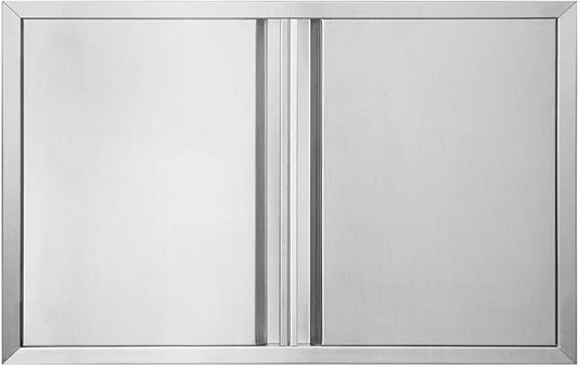 BI-DTOOL Outdoor Kitchen Double Doors 35" W X 24" H BBQ Access Door Thickened 304 Brushed Stainless Steel Doors for Indoor/Outdoor Kitchen Outdoor Cabinet Barbeque Grill or BBQ Island