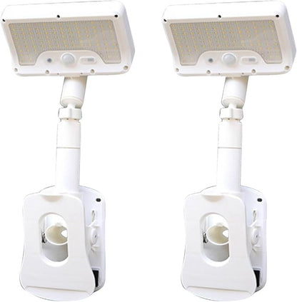 2 Pack Solar Clamp Lights Outdoor,3 Color Modes,LED Street,Grill for Grill, Rechargeable ABS+PS Texture for Camping Garden Pathway Solar