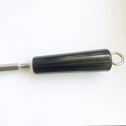 Premium Insulated Grill Rotisserie Spit Rod Handle with Ring, Thread Size M8, Fits: 5/16" 8mm Square Spit Rod