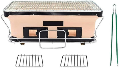 qiuqiu Barbecue Grill Japanese Style BBQ Grill Ceramic Smokeless Indoor Charcoal BBQ Grill Commercial Barbecue Pot Charcoal Stove