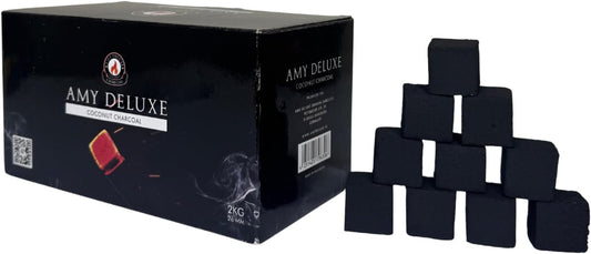 Amy Deluxe Natural Coconut Charcoal for Hookah Shisha (26mm 2kg)