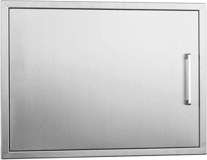 BBQ Access Door Stainless Steel,Overall-Size:20" by 27" Horizontal Single Door Reversible Open Left or Right,Flush Mount for Outdoor Kitchen