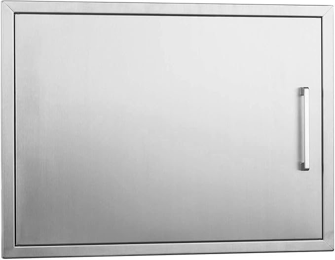 BBQ Access Door Stainless Steel,Overall-Size:23" W 17" H Horizontal Single Door Reversible Open Left or Right, Flush Mount for Outdoor Kitchen