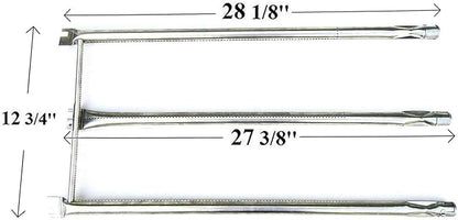 Hongso Replacement Parts for Weber 3 Burner Genesis Silver B & C Genesis Gold B/C, Spirit E310 E320 700 Grills with Side Mounted Control, 7525 Grill Grates, 7536 Flavorizer Bars, 7508 Burner Tubes Kit