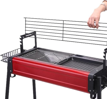 Portable Charcoal Grill for Camping BBQ Grills, Outdoor Barbecue Grill with Folding Design, Lightweight and Stable Support,78 * 32 * 80Cm-D