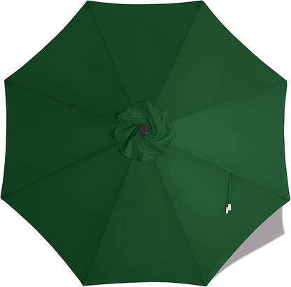 MASTERCANOPY Patio Umbrella 11 ft Replacement Canopy for 8 Ribs-Forest Green Canopy Only