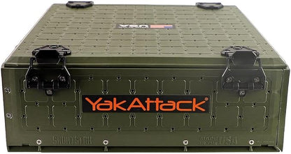 YakAttack ShortStak Solo Storage Box - Size & Color Options | Standalone Low-Profile Crate with Lid, Hinges & Latches | GridLoc Mounting Panels | Slider Feet for Under-Seat Use | Made in USA