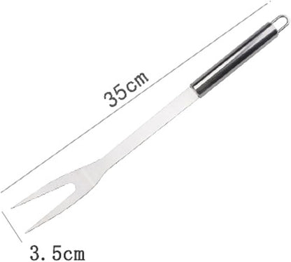 BBQ Grill Tools Set with Carry Bag Stainless Steel Barbeque Accessories for Camping & Backyard (7in1)