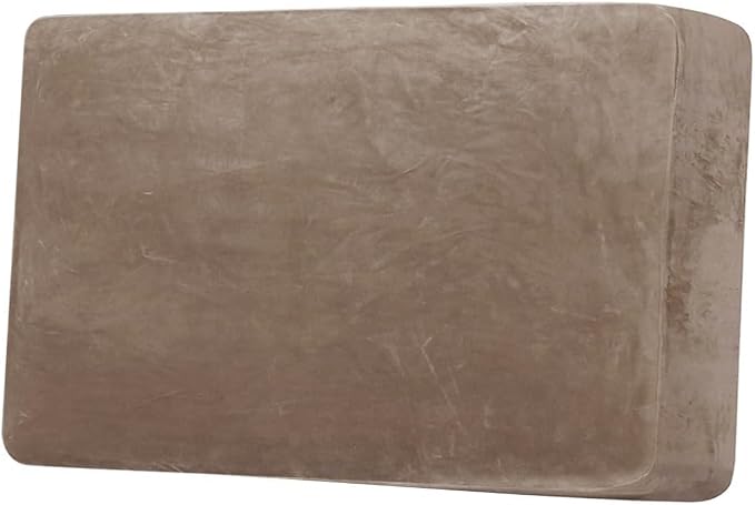 H.VERSAILTEX Velvet Stretch Individual Couch Cushion Cover Plush Slipcover for Loveseat Sofa Seat Furniture Protector Cover (1 Piece Loveseat Cushion Cover, Camel)