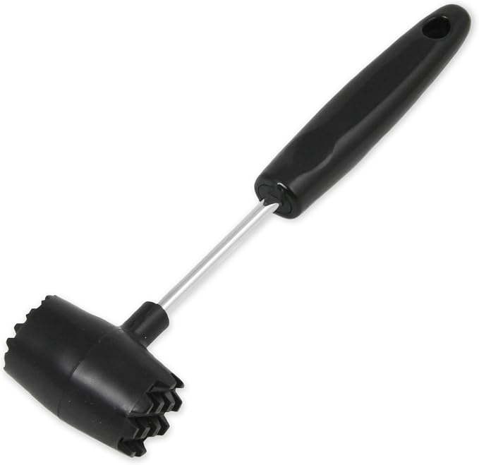 Chef Craft Select Meat Tenderizer, 9.5 inch, Stainless Steel/Black