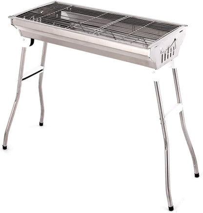 Portable BBQ Grill Stainless Steel Charcoal Barbecue Grill Folding Camping Grill Makes Juicy Lamb Shish Kebab, Shashlik, Spiedini Skewer for Outdoor Camping Grilling Picnics Cookouts Party ( Size : St