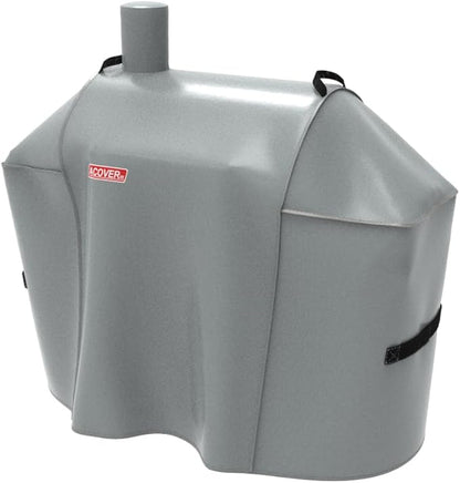 Offset Smoker Cover, Waterproof Grill Cover, 56.5 inch Light Gray Fits Expert Grill