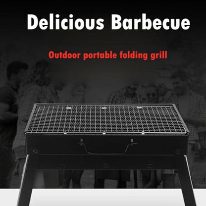 Barbecue Charcoal Grill Pull-Out Barbecue Grill, Portable Charcoal Grill, Bbq Tool Kits for Outdoor Courtyard Picnic Camping Tailgating Bbq Small Folding Tabletop Grill