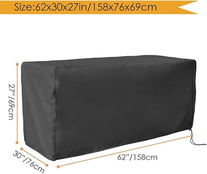Deck Box Cover Waterproof Heavy Duty Patio Ottoman Cover All Weather Protection Outdoor Large Deck Cover Rectangular for Keter Suncast Lifetime