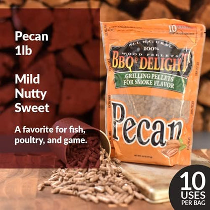BBQr's Delight Wood Smoking Pellets - Super Smoker Variety Value Pack - 1 Lb. Bag - Apple, Hickory, Mesquite, Cherry, Pecan and Sugar Maple