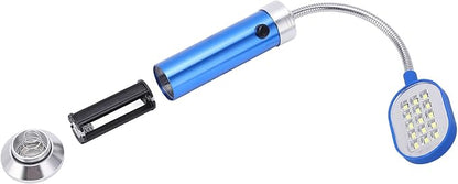 FILFEEL Magnetic Gooseneck LED Work Light with 360° Rotation & Strong Magnetic Base - for Outdoor Activities Like Fishing, BBQ, and Cycling (Blue)