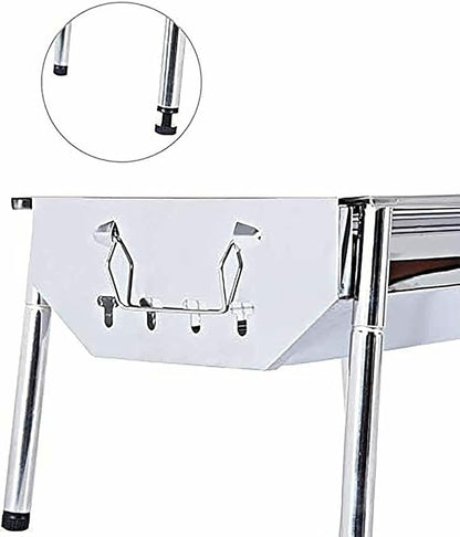 Charcoal BBQ Grill Stainless Steel Folding 15.9 * 11 * 8.8" 40.5x28x22.5cm Folded Size: Approx. 15 * 11 * 4" 38x28x10cm CYELARS