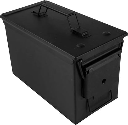 GUGULUZA Metal Ammo Can 30 50 Cal, Waterproof Airtight Ammo Containers Case | Heavy-Duty Ammunition Storage Case Military Container, Lockable Box w/Flip Top for Long-Term Storage Bullet, 30Cal and 50 Cal