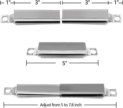 Hongso 463372017 463348017 Replacement Parts for Charbroil Signature 3 Burners Gas Grill Models, Heat Plates G470-0004-W1, Burner Tubes G470-5200-W1, Crossover Tubes, 17 3/4" x 3/5" Flavorizer Bars