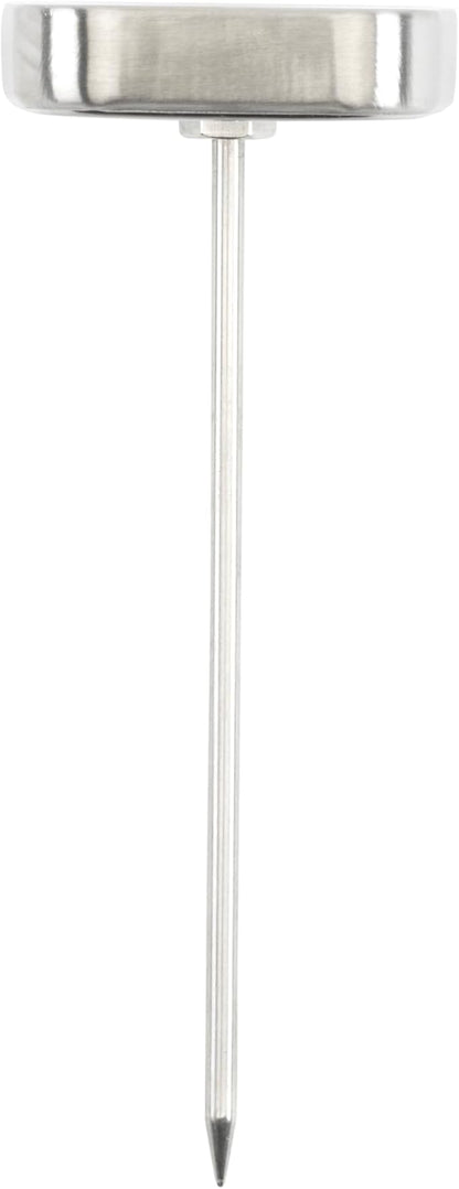 GoodCook Everyday Meat Thermometer with Bi-Directional Dial Shows Temperature and Meat Type Doneness with Stainless Steel Probe, Includes Fahrenheit & Celsius, Silver