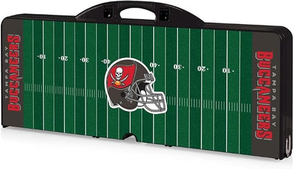 Picnic TIME NFL Football Field Folding Picnic Table, Camping Table, Outdoor Table with Umbrella Hole