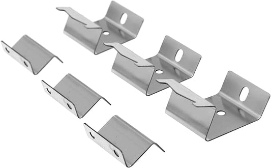 Kalomo Grill Heat Plates Shield Flame Shield Brackets, Burner Hanger Brackets BBQ Gas Grill Replacement Parts Accessories with Screws for Chargriller 5050 Duo, 3001, 3008, 5050, 5072, 5650
