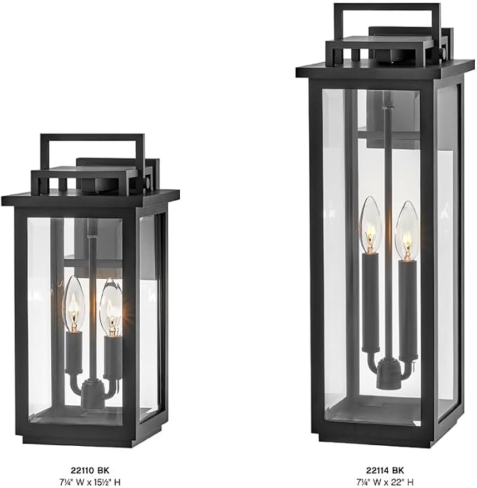 Hinkley Winthrope Large Outdoor Wall Mount Lantern, Black Finish