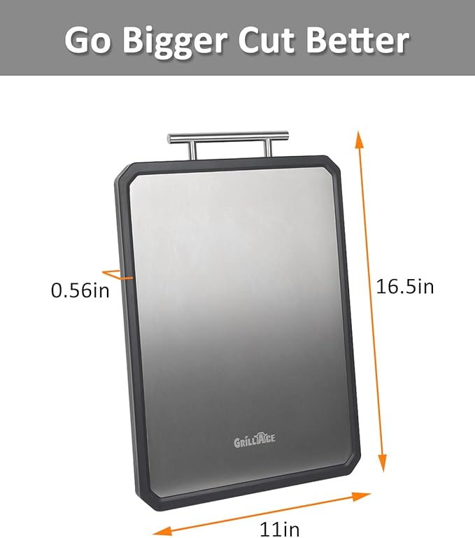 Titanium Cutting Boards for Kitchen Double Sided Food Grade Non Toxic Chopping Board with Wheat Straw PP Non Slip and Dishwasher Safe for Meat Vegetables Fruits Large 16.3"×11"