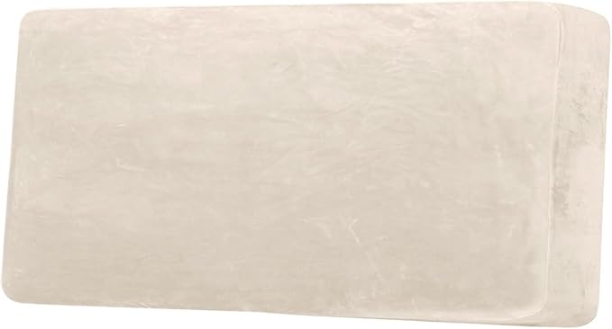 H.VERSAILTEX Velvet Stretch Individual Couch Cushion Cover Plush Cushion Slipcover for Loveseat Sofa Cushion Furniture Protector Seat Cushion Sofa Cover (1 Piece Sofa Cushion Cover, Cream)