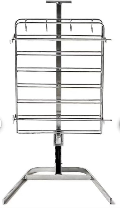 Argentine Asador Criollo Estaca with Adjustable Base, Asado a la Cruz, BBQ Grill, Robust Design, Perfect for Carne Asada, Outdoor Cooking, Includes Rotatable Cross, Durable Iron Construction