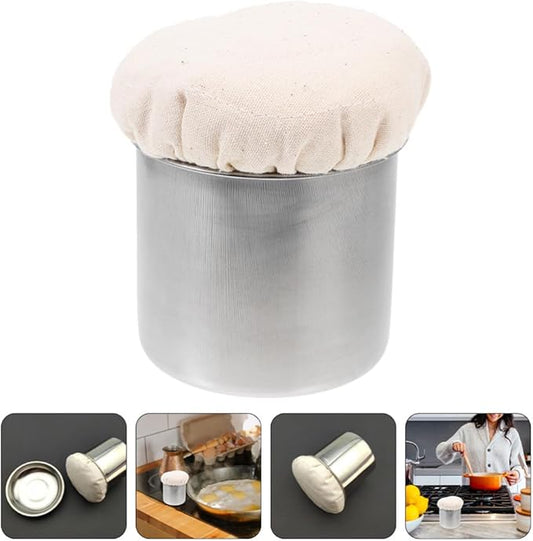 DOITOOL Stainless Steel Oil Wiper 3.74X3.54 Inch Wear-Resistant Cooking Brush for Pancake Griddle Kitchen Oil Spread Convenient Culinary Mop