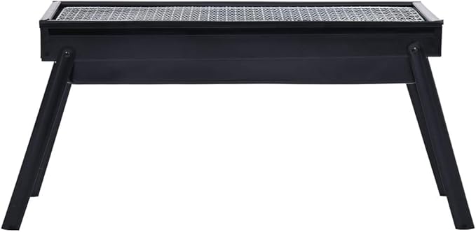 Portable Camping BBQ Grill,Charcoal BBQ Barbecue Grill Camping Stand for Outdoor Cooking Portable,for Tailgating Patio Backyard Camping and Anywhere,Steel 23.6"x8.9"x13"