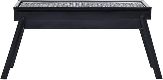Portable Camping BBQ Grill,Charcoal BBQ Barbecue Grill Camping Stand for Outdoor Cooking Portable,for Tailgating Patio Backyard Camping and Anywhere,Steel 23.6"x8.9"x13"