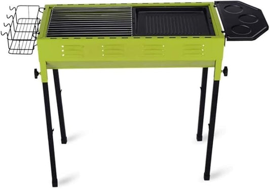Camping Barbecue Grill Charcoal Barbecues with Storage Basket Barbecue Grill Portable BBQ Grill Non-Stick Surface Charcoal Grill Barbecue Charcoal Grill