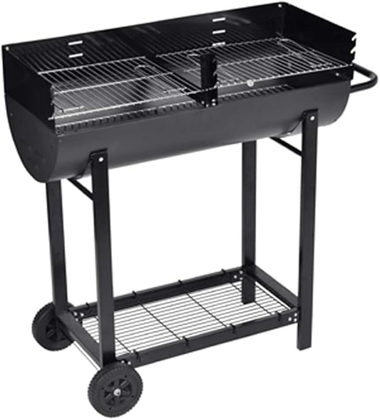 vidaXL Charcoal Grill, BBQ Grill for Outdoor Camping Picnic Patio, Barbecue Grill for Home Party, Smoker for Deck Backyard Cooking