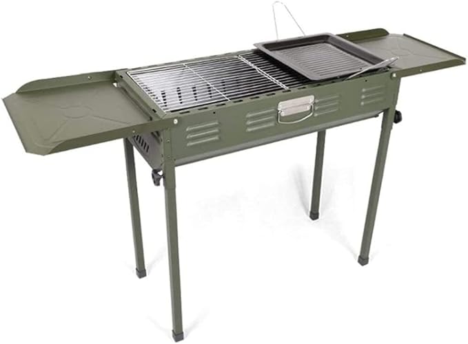 Camping Barbecue Grill Portable BBQ Grill Thickened Large Barbecue Grill Home BBQ Barbecue Outdoor Charcoal Grill for 5 People Barbecue Charcoal Grill