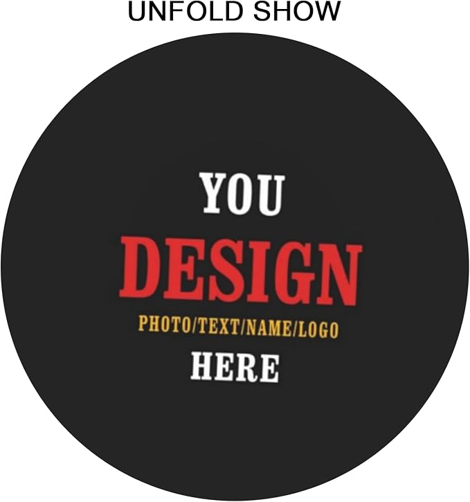 Sweetshow Custom Table Cloth Round Personalized Design Logo Picture Image Text Tablecloth 60 Inch Decor Washable Stain and Wrinkle Round Table Cover for Dining Picnic Birthday