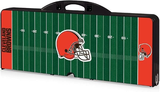 Picnic TIME NFL Football Field Folding Picnic Table, Camping Table, Outdoor Table with Umbrella Hole