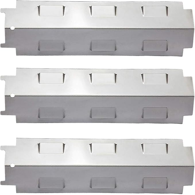 Gas Grill Heat Plate Shield Tent, Burner Cover Flame Tamer, BBQ Replacement Parts for Charbroil 463650414 463334615 461334813 Master Forge GD4215S Brinkmann, Kenmore 14 5/8 inch Set of 3 KS734