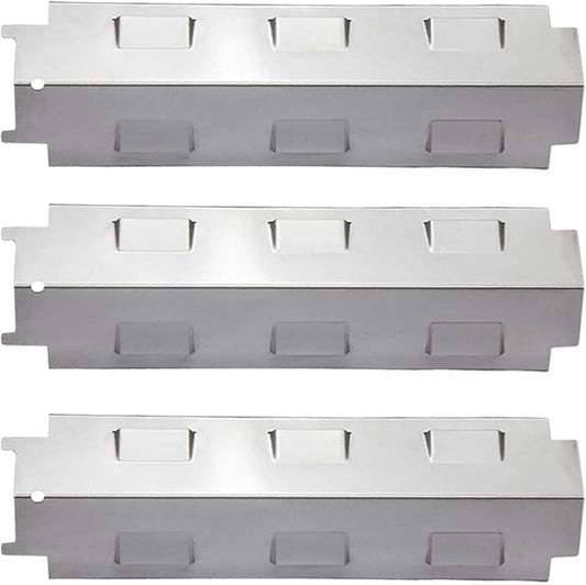 Gas Grill Heat Plate Shield Tent, Burner Cover Flame Tamer, BBQ Replacement Parts for Charbroil 463650414 463334615 461334813 Master Forge GD4215S Brinkmann, Kenmore 14 5/8 inch Set of 3 KS734